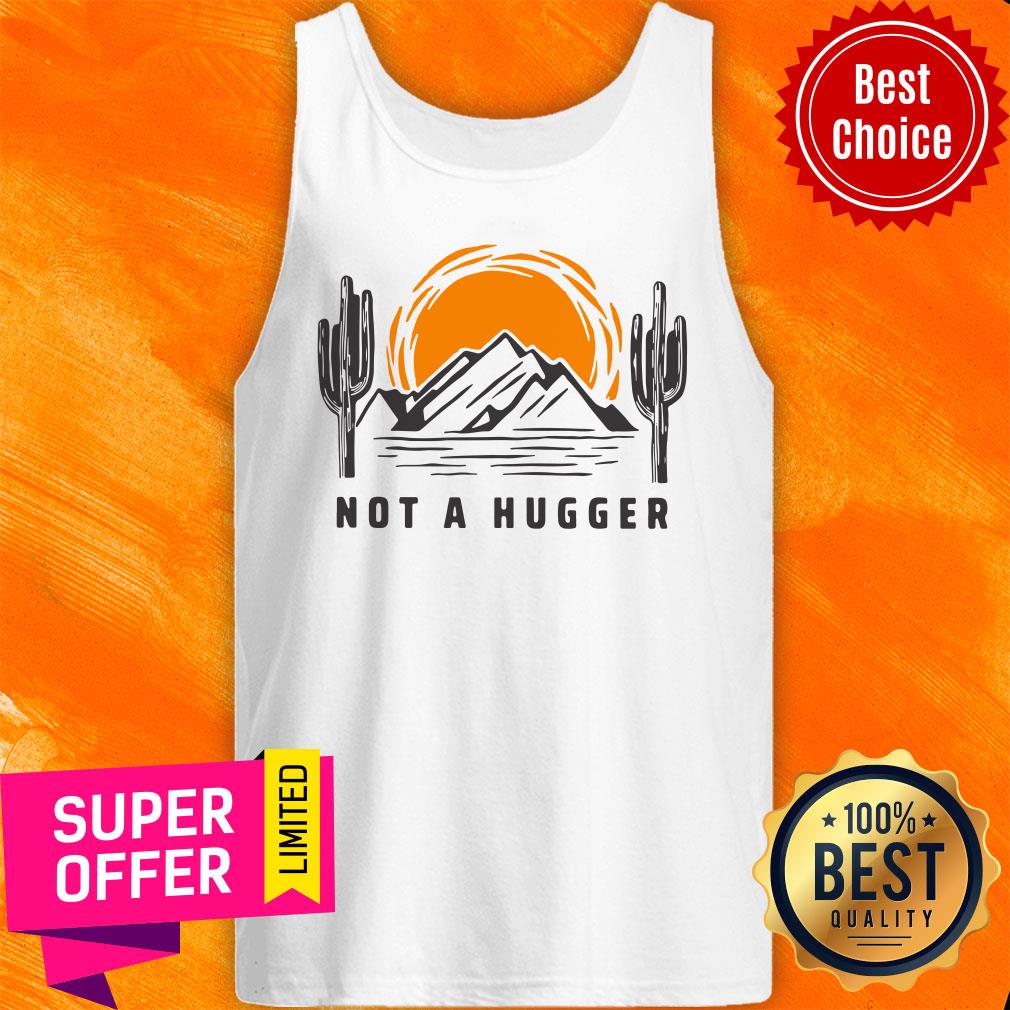 Official Cactus Not A Hugger Cactus Introvert Vintage Sunset Shirt - Image 5