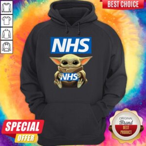 Alternative view of Pretty Baby Yoda Hug NHS Shirt