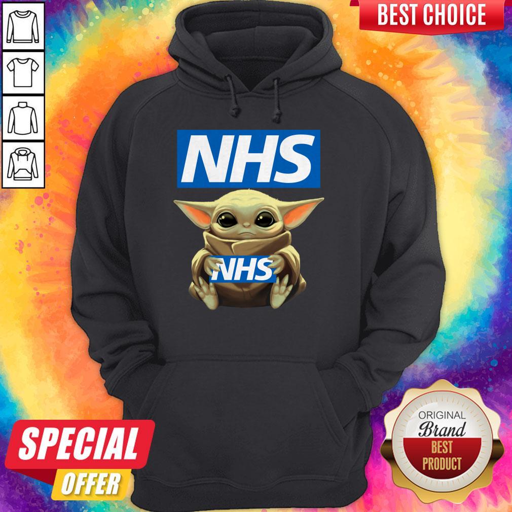 Pretty Baby Yoda Hug NHS Shirt - Image 2