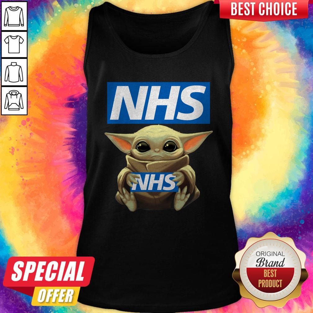 Pretty Baby Yoda Hug NHS Shirt - Image 4