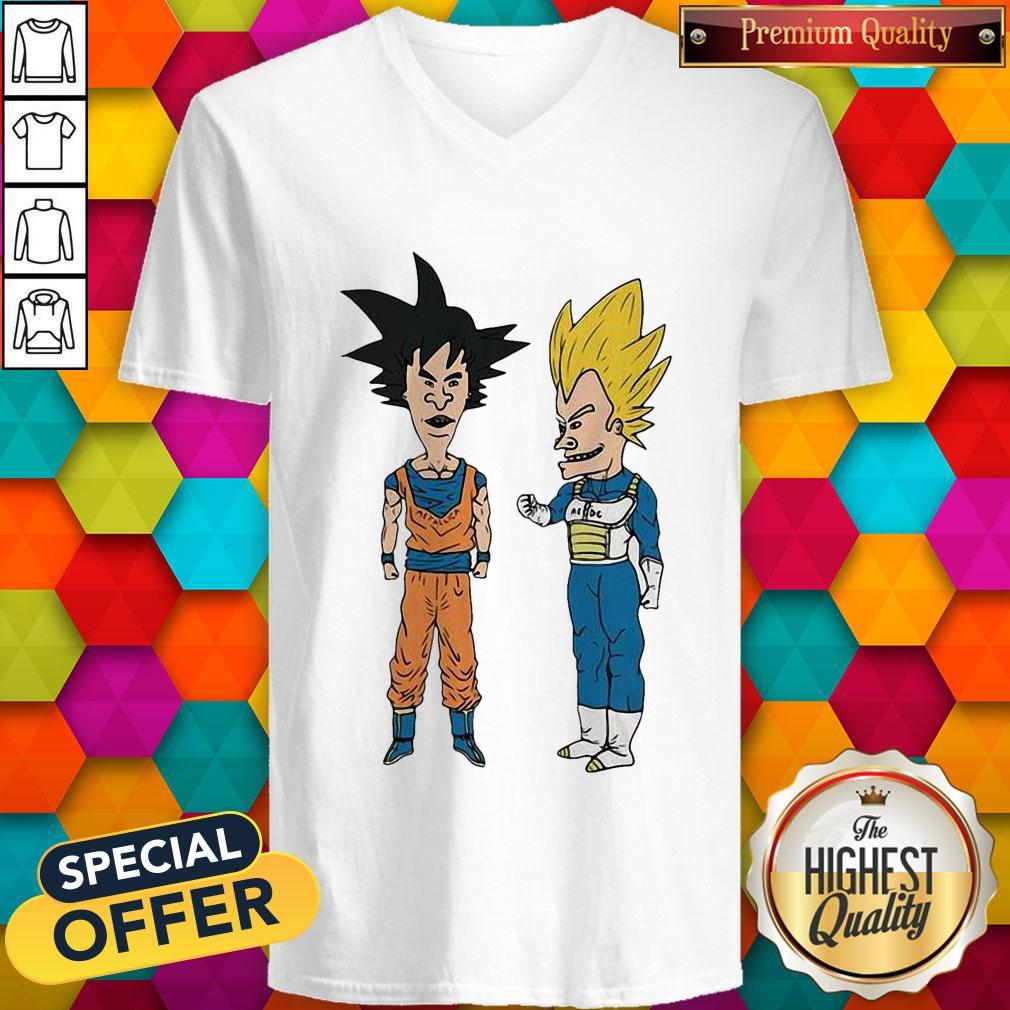 Metallic Son Goku And ACDC Vegeta Shirt - Image 2