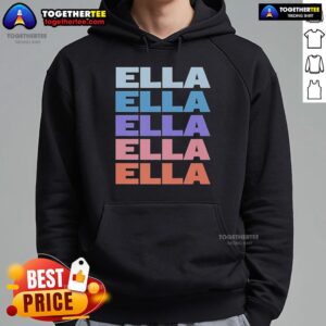 Alternative view of Premium Modern Repeated Text Ella 2025 T-Shirt