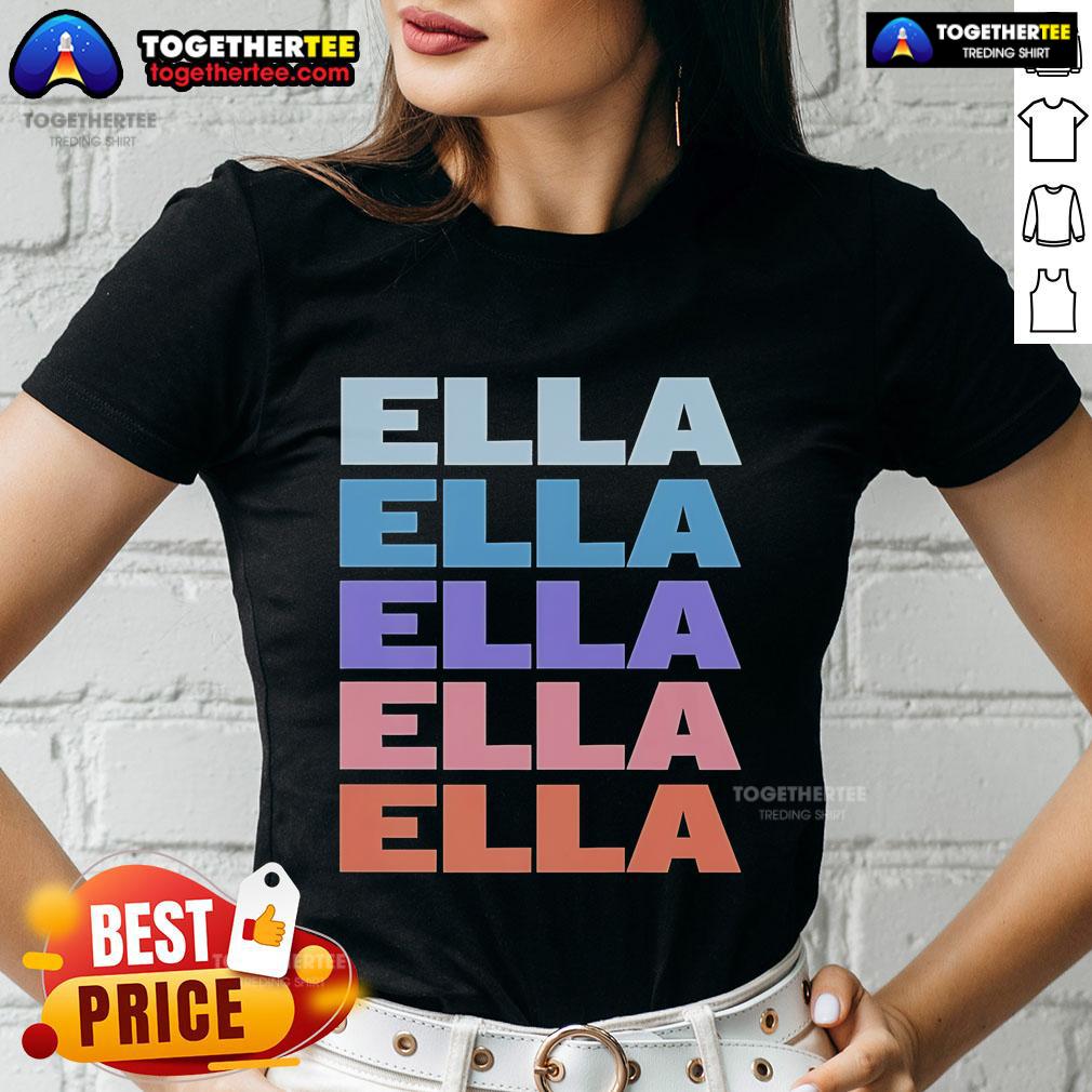 Premium Modern Repeated Text Ella 2025 T-Shirt - Image 3