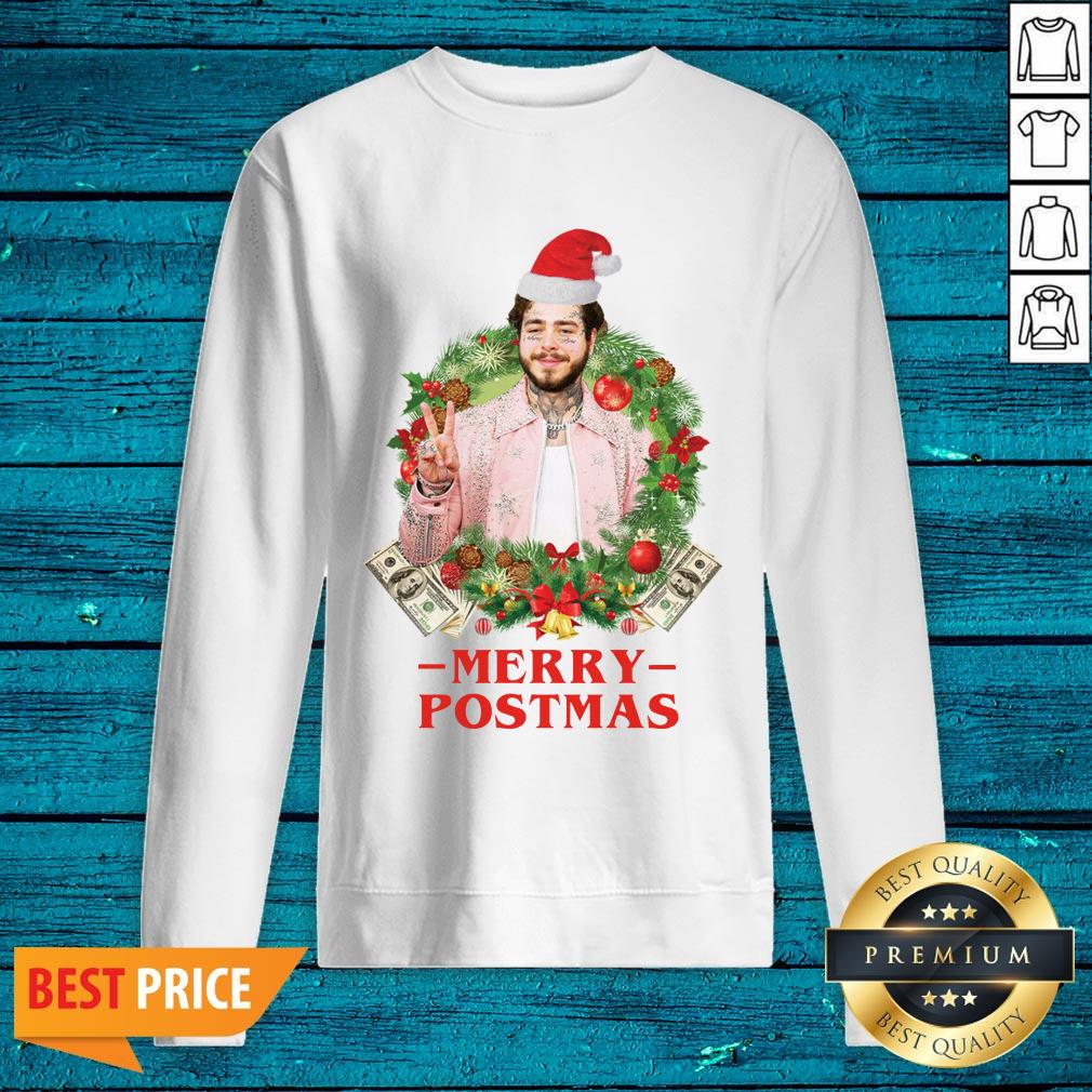 Hot Post Malone Santa Merry Postmas Sweater Shirt - Image 2