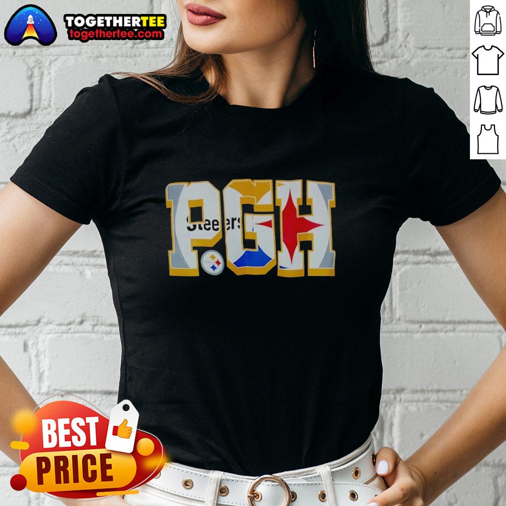 Pretty Pgh Pittsburgh Steelers Football NFL Graphic T-Shirt - Image 3