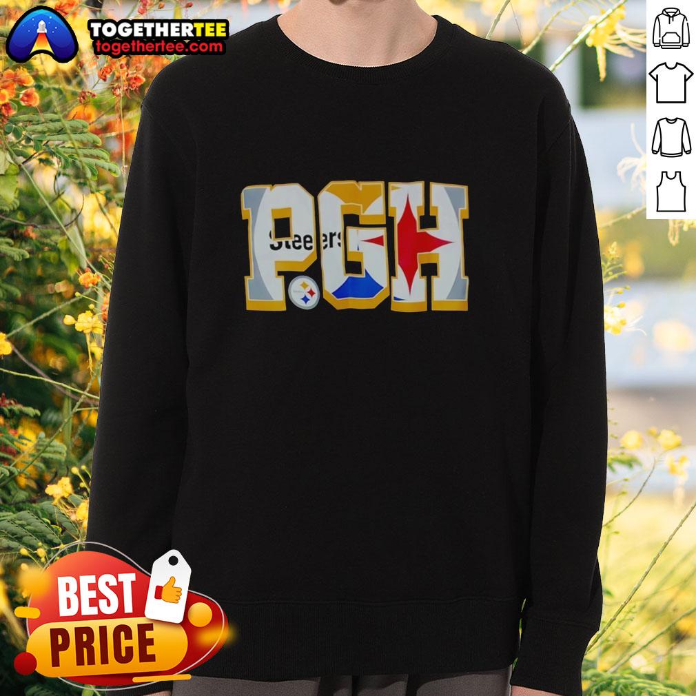 Pretty Pgh Pittsburgh Steelers Football NFL Graphic T-Shirt - Image 5