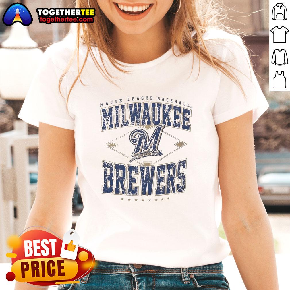 Official Milwaukee Brewers Major League Baseball Cooperstown Diamond T-Shirt - Image 3