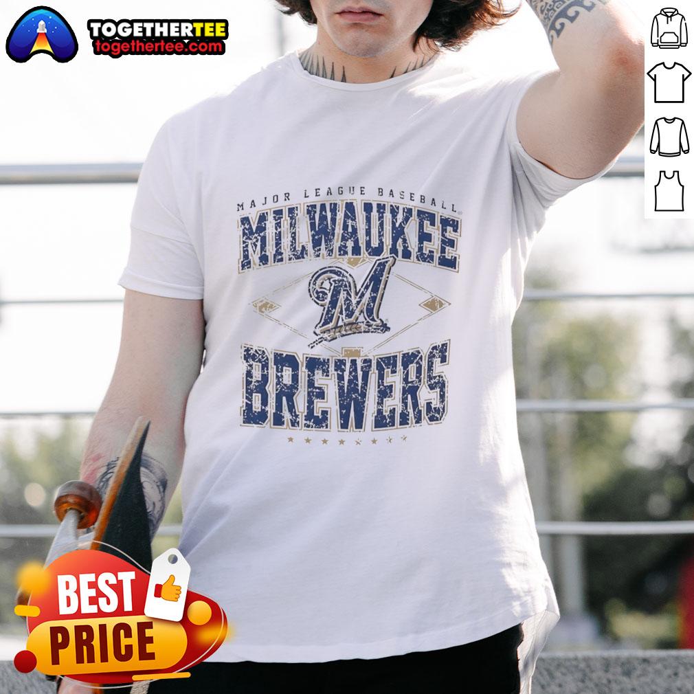 Official Milwaukee Brewers Major League Baseball Cooperstown Diamond T-Shirt
