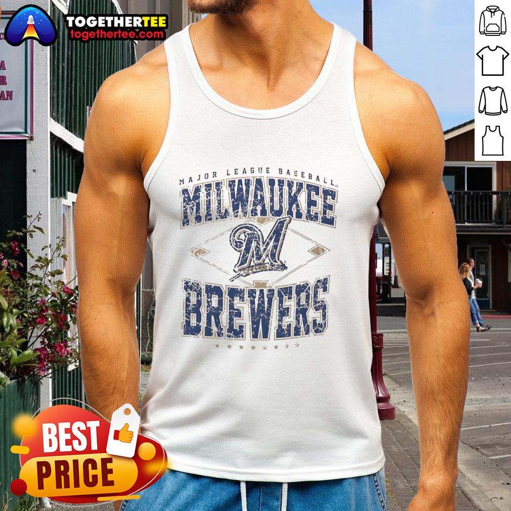 Official Milwaukee Brewers Major League Baseball Cooperstown Diamond T-Shirt - Image 4