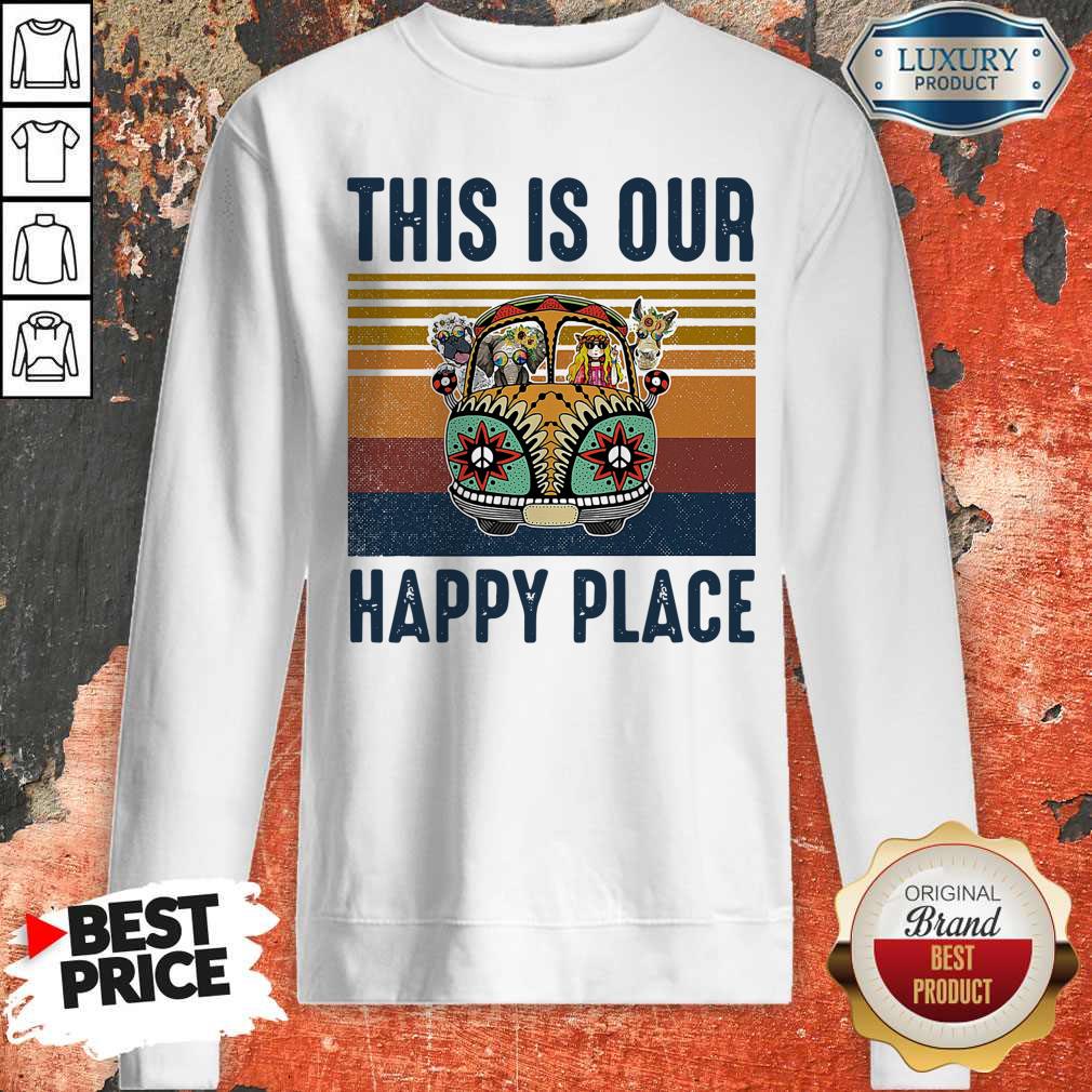 This Is Our Happy Place Hippie Animal Vintage Shirt - Image 5