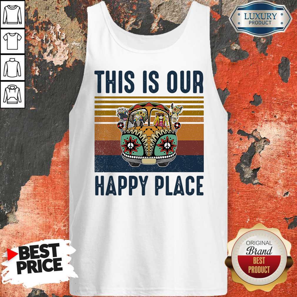 This Is Our Happy Place Hippie Animal Vintage Shirt - Image 4