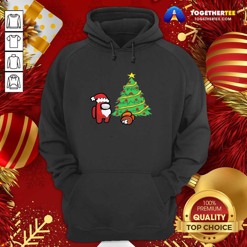 Cute Among Us Hat Santa And Tree Pine Merry Christmas Shirt - Image 5