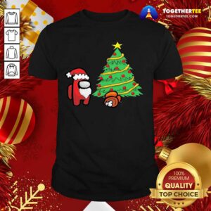 Cute Among Us Hat Santa And Tree Pine Merry Christmas Shirt