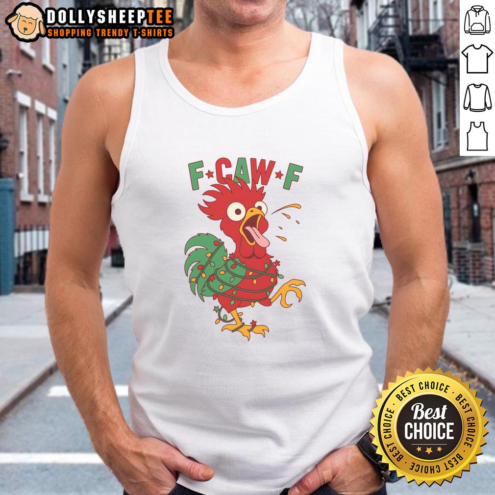 Awesome F-CAW-F Christmas Santa Crow T-Shirt - Image 3