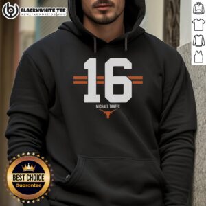 Alternative view of Hot Texas Longhorns Football Michael Taaffe #16 Stripe T-Shirt