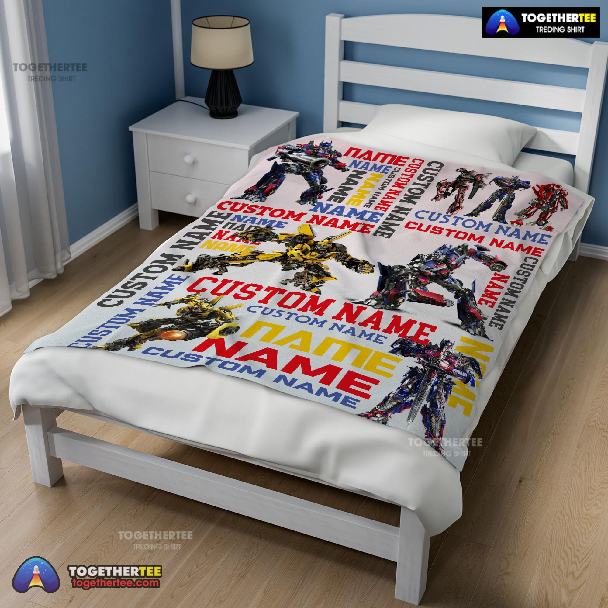 Official Transformers Optimus Prime & Bumblebee Blanket Fleece Customized Blanket - Image 2