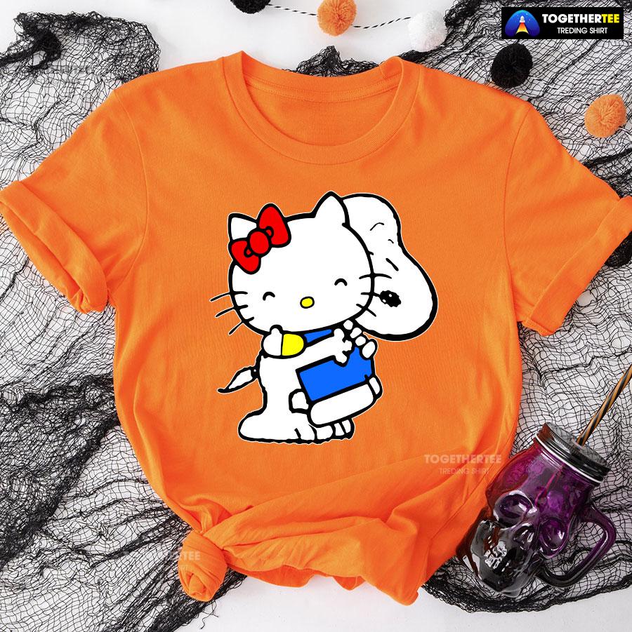 Snoopy Hugs Hello Kitty T-Shirt - Image 10