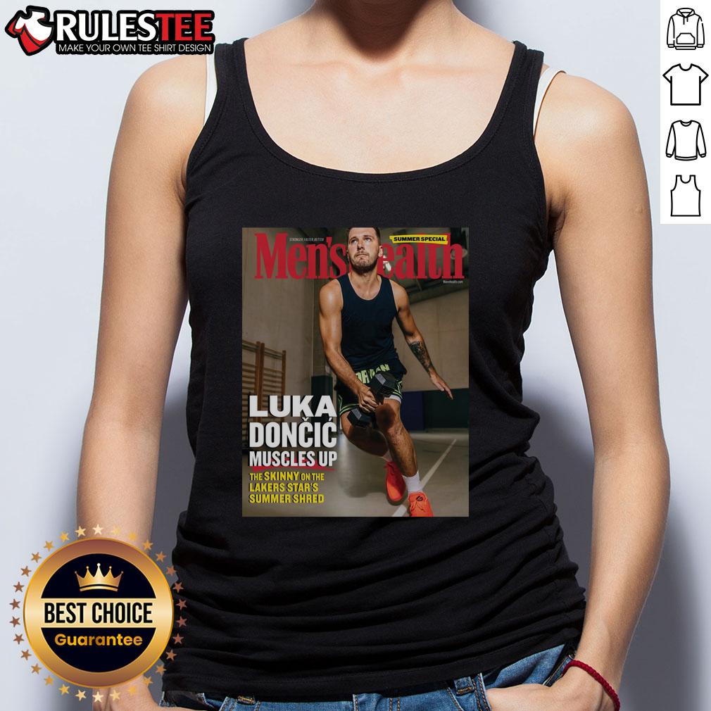 Official Luka Doncic Muscles Up The Skinny On The Lakers Start's Summers Sherd T-Shirt - Image 4