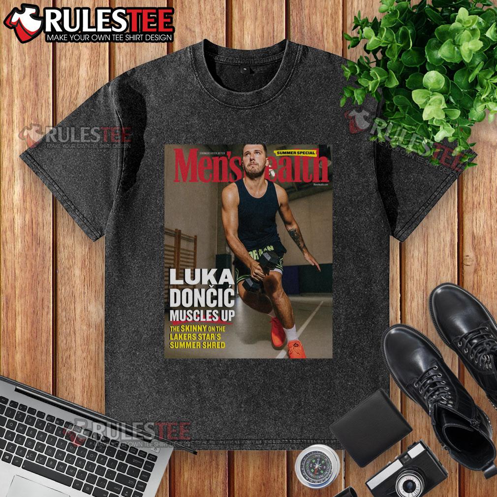 Official Luka Doncic Muscles Up The Skinny On The Lakers Start's Summers Sherd T-Shirt - Image 6