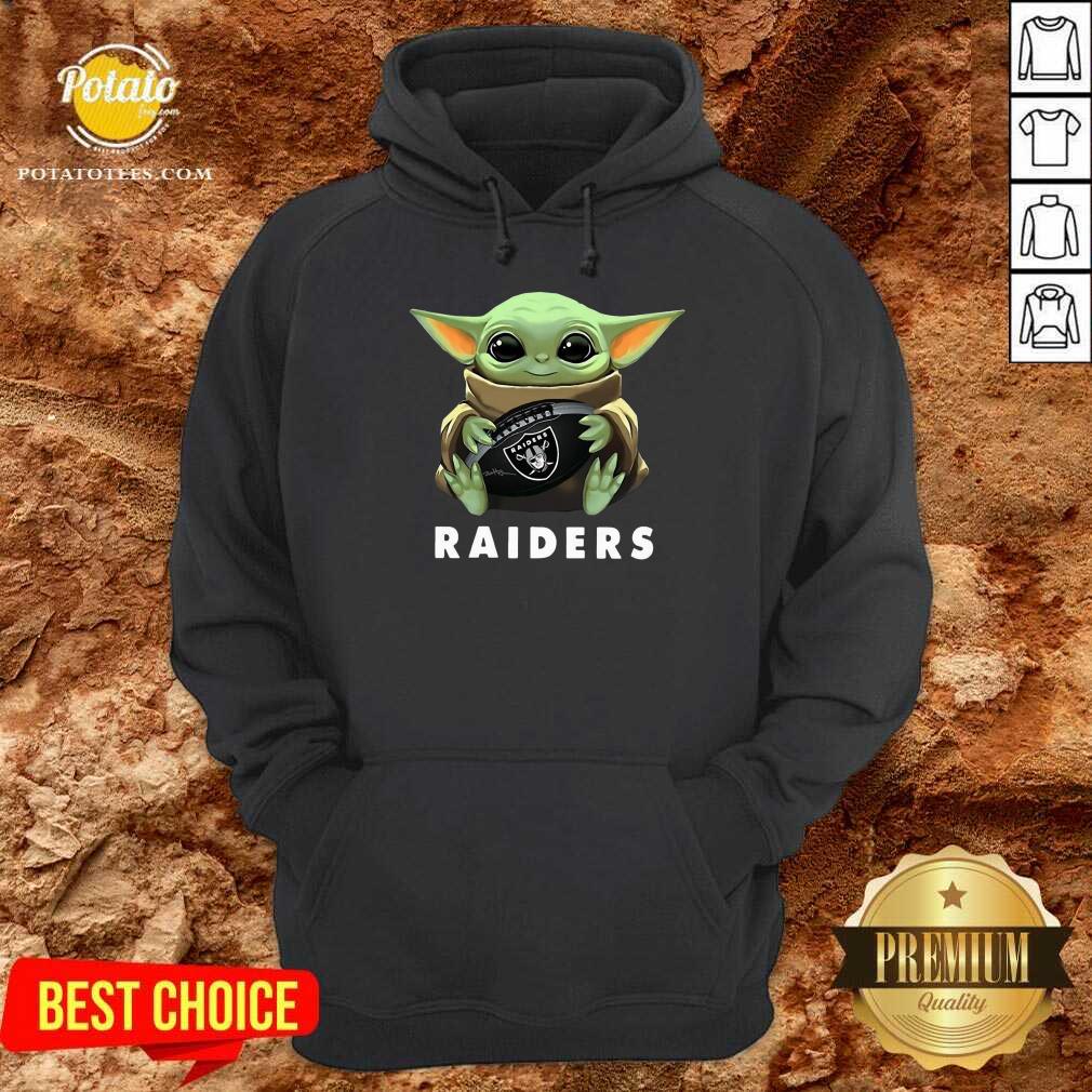 Awesome Baby Yoda Hug Oakland Raiders Shirt - Image 4