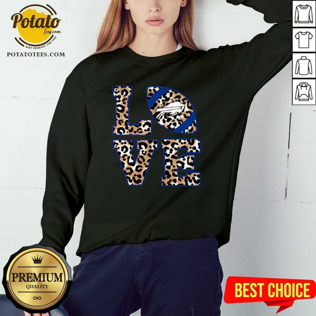 Funny Love Buffalo Bills Football Leopard Shirt - Image 4
