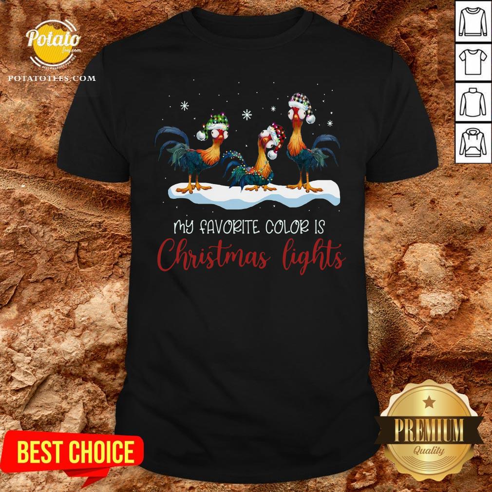 Top Hei Hei My Favorite Color Is Christmas Lights Shirt