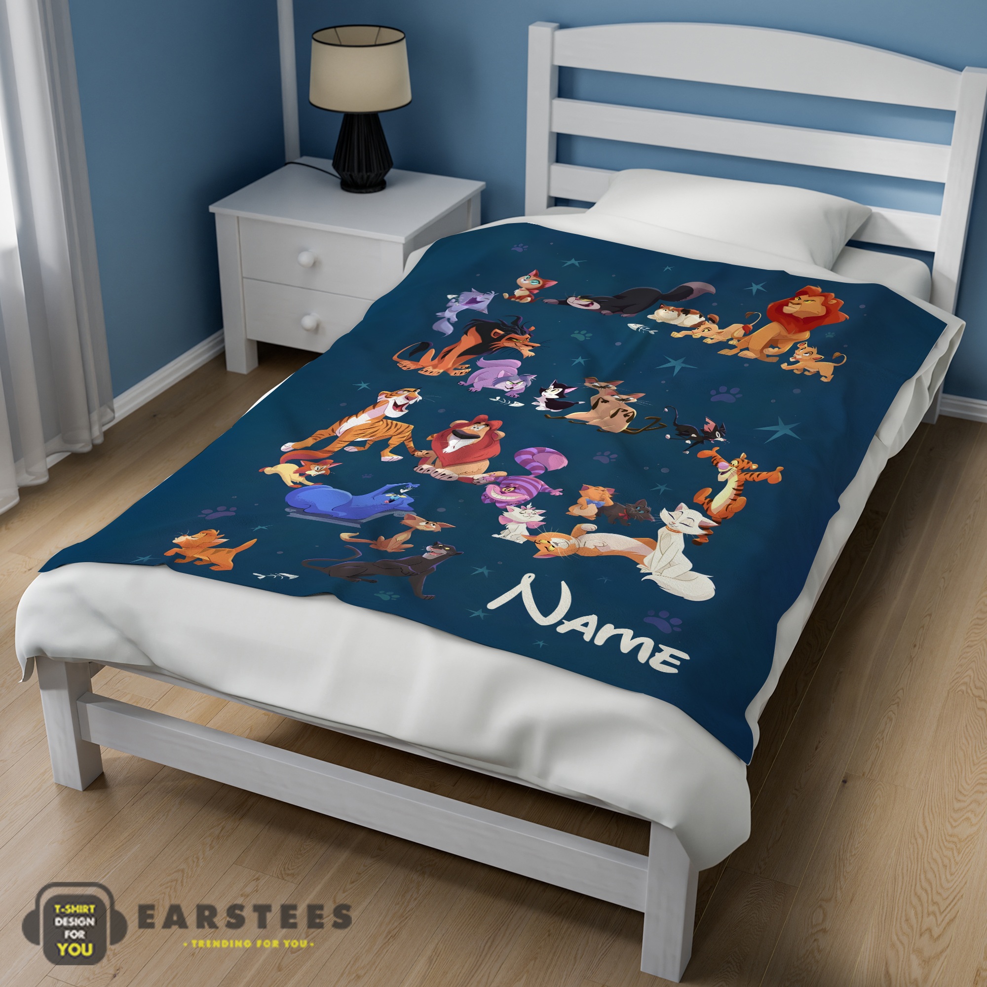 Good Disney Cartoon All Cats Character Blanket Fleece Customized Blanket - Image 3