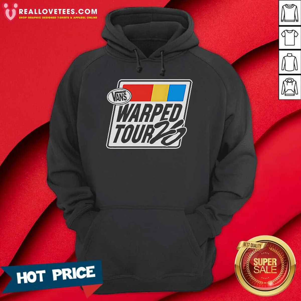 Funny Vans Warped Tour 25th Anniversary Logo Punk Rock Shirt - Image 3