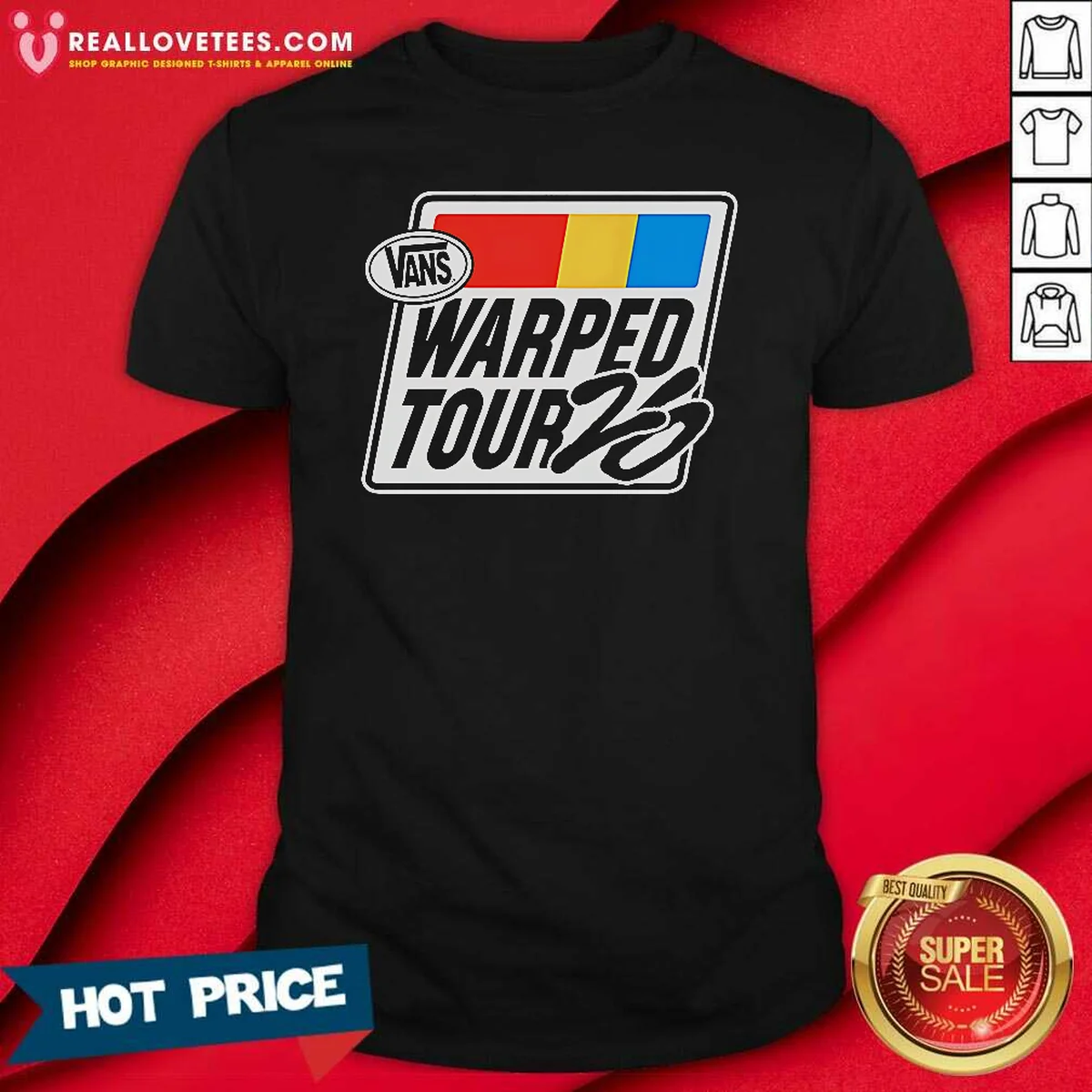 Funny Vans Warped Tour 25th Anniversary Logo Punk Rock Shirt