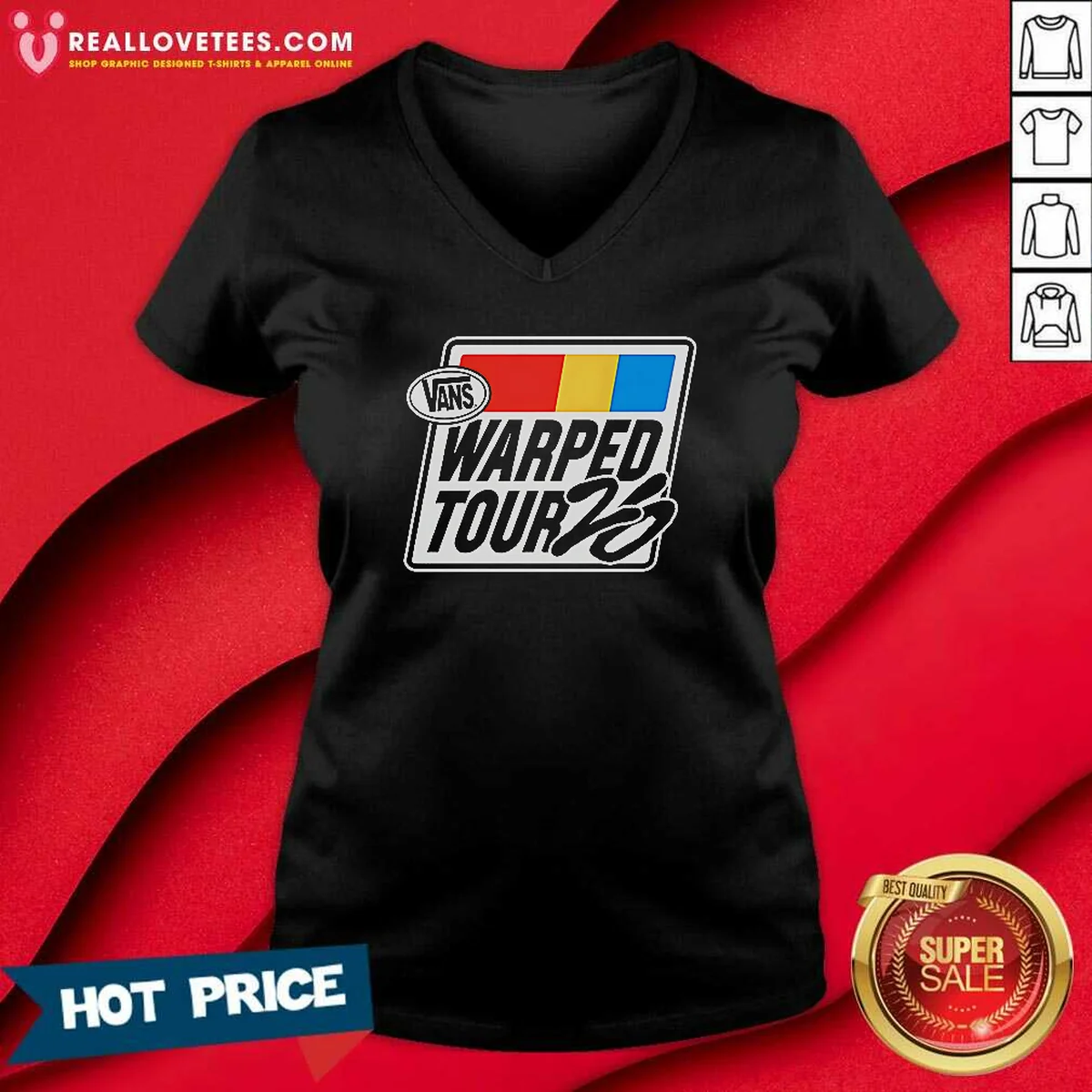 Funny Vans Warped Tour 25th Anniversary Logo Punk Rock Shirt - Image 2