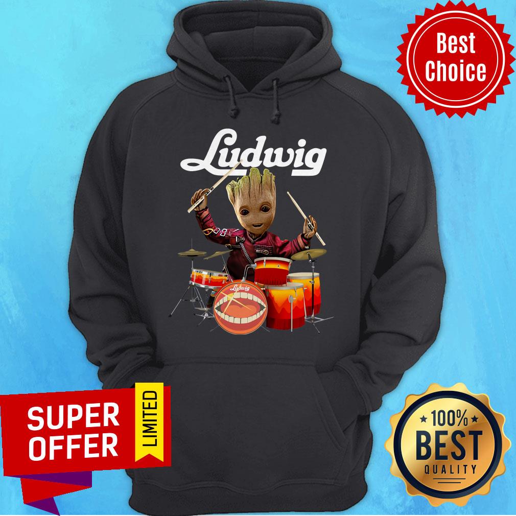 Top Baby Groot Ludwig Drums Shirt - Image 5