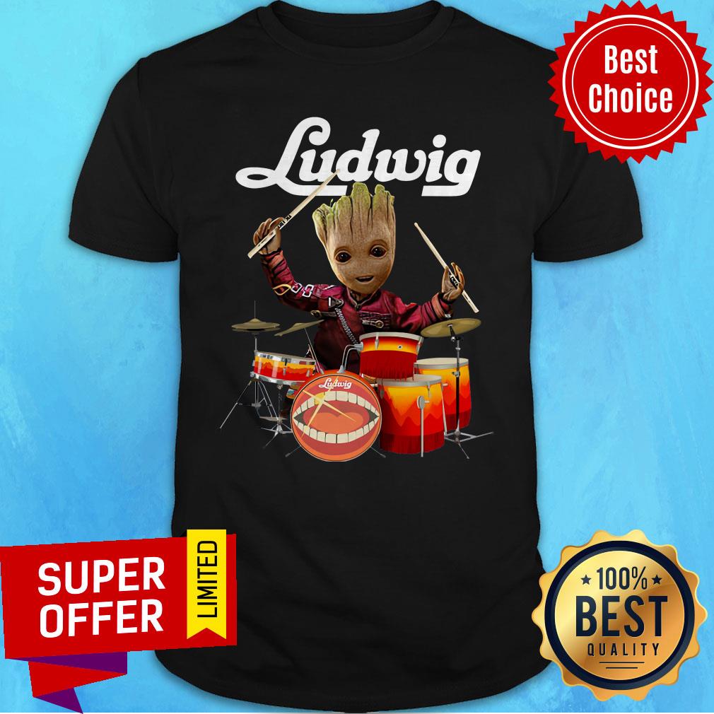 Top Baby Groot Ludwig Drums Shirt
