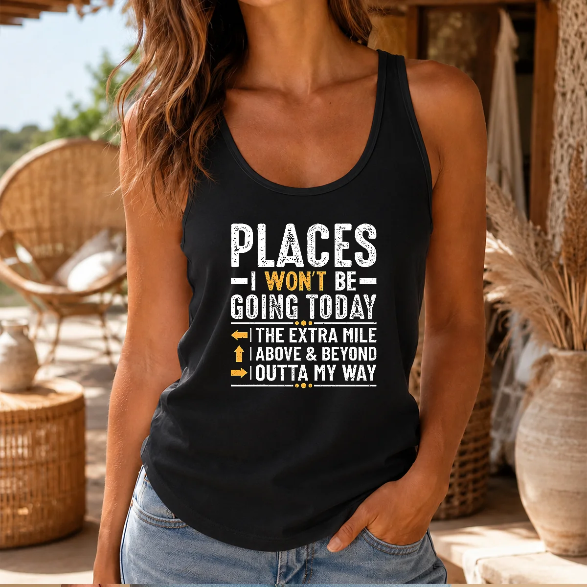Hot Places I Won'T Be Going Today The Extra Mile Funny Shirt - Image 3
