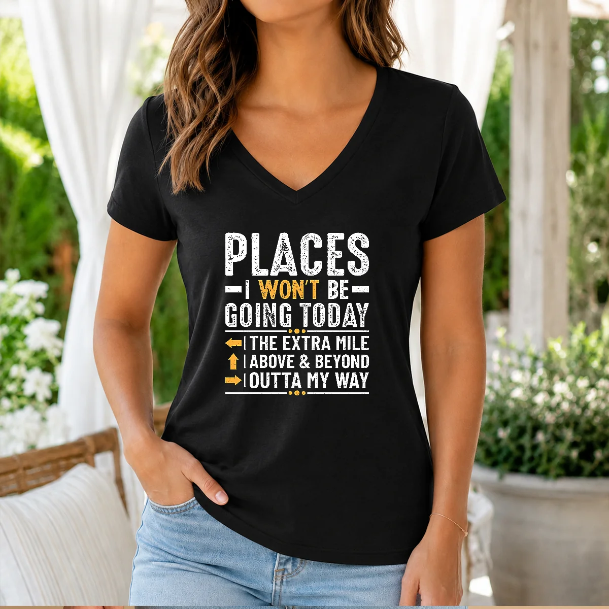 Hot Places I Won'T Be Going Today The Extra Mile Funny Shirt - Image 2