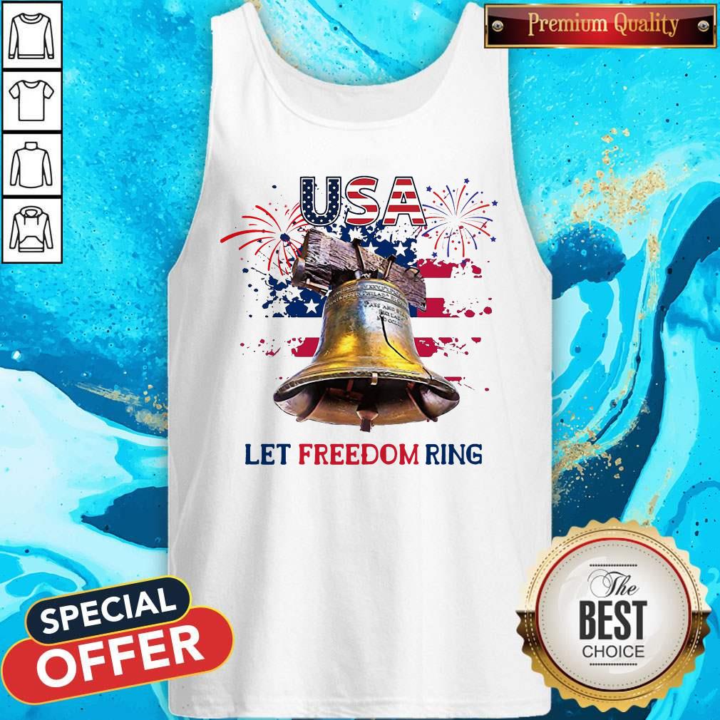 USA Let Freedom Ring 4th Of July American Flag Shirt - Image 3