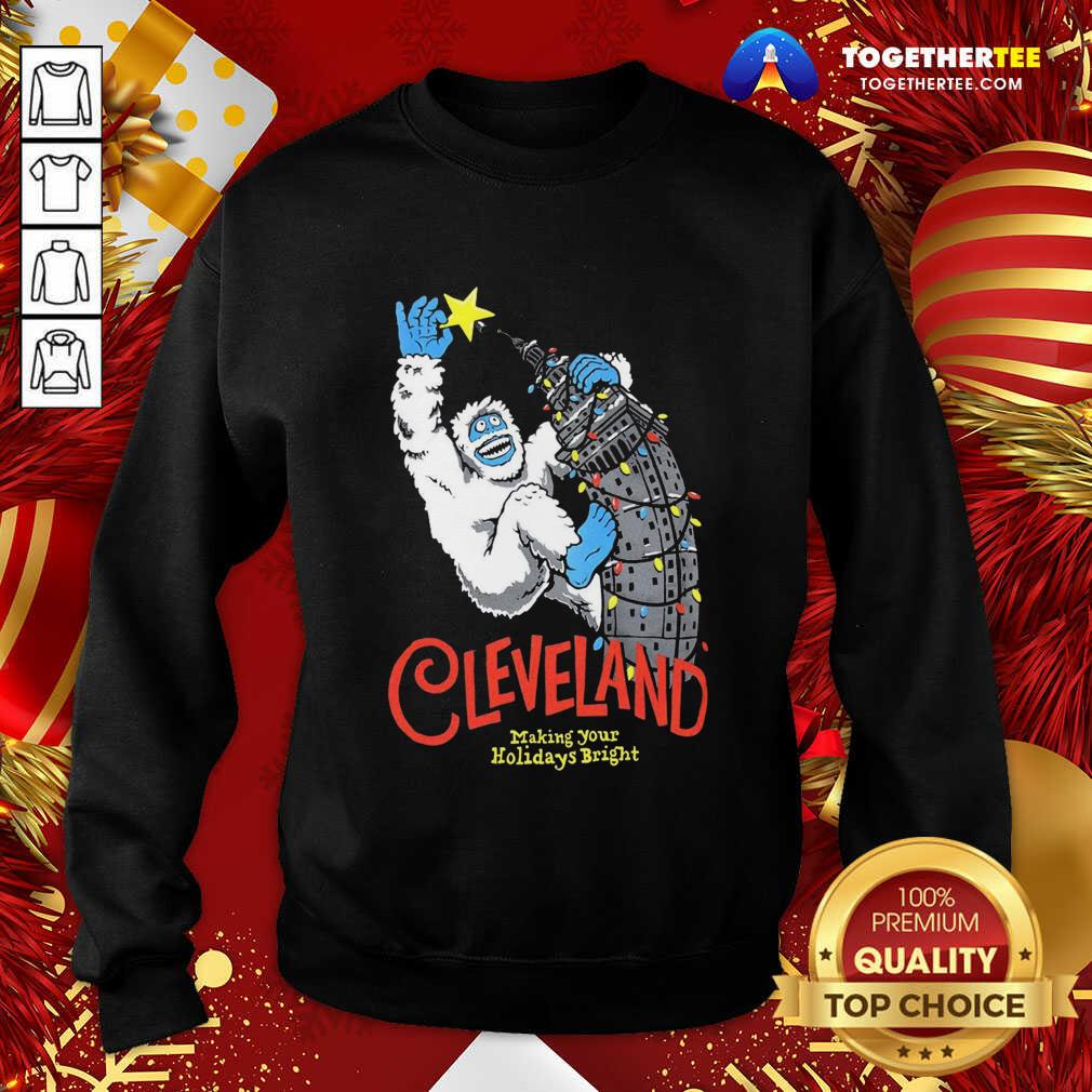 Awesome Cleveland Making Your Holidays Bright Shirt - Image 4