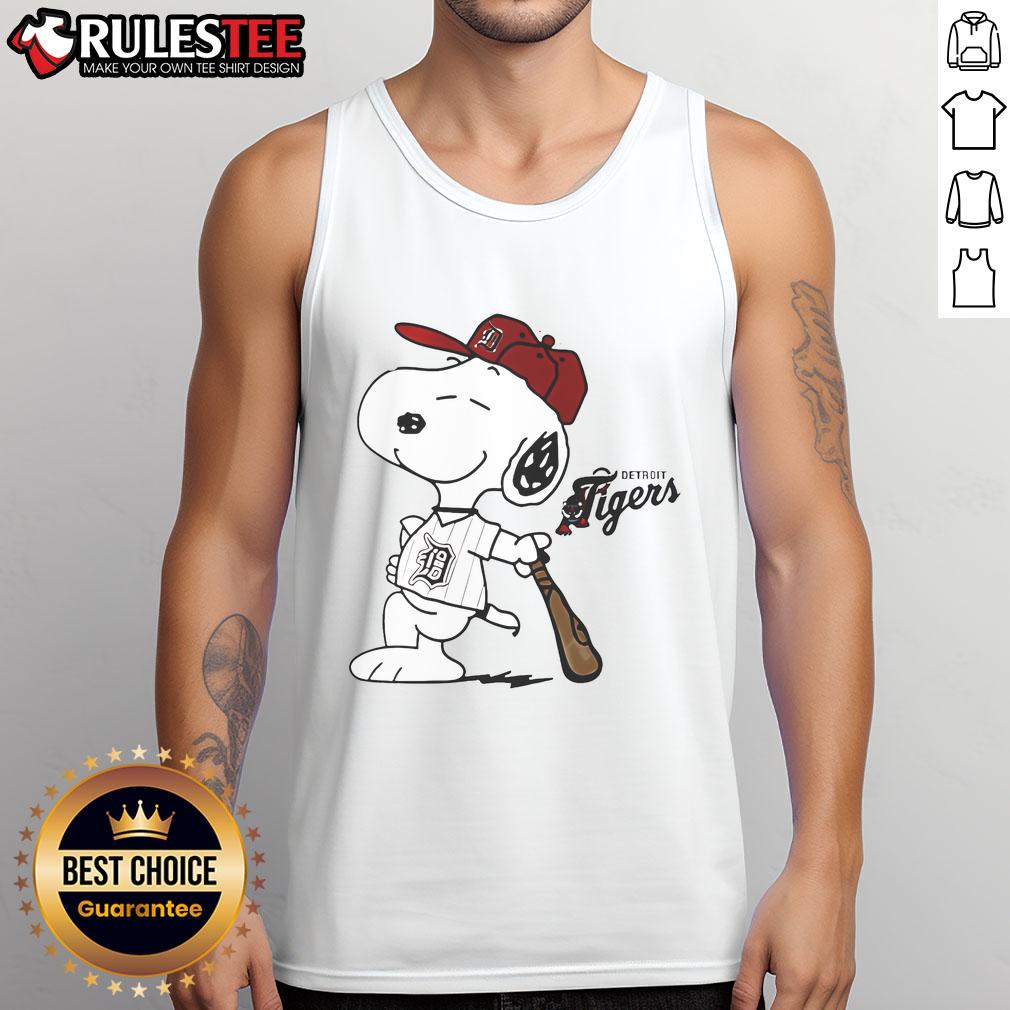 Cute Detroit Tigers Collab Snoopy 2025 Baseball T-Shirt - Image 4
