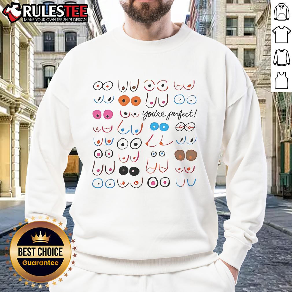 Funny Boobs You're Perfect Meme T-Shirt - Image 5