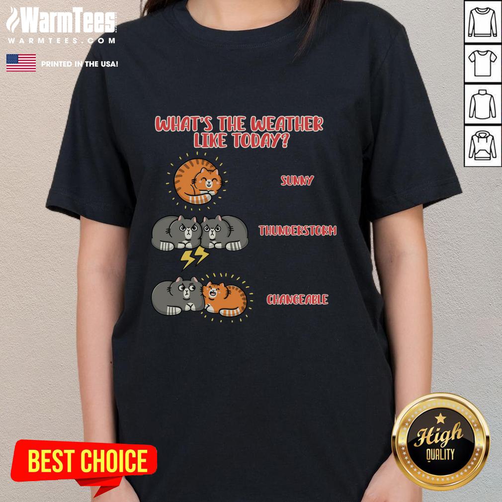 Good What's The Weather Like Today Meoweather T-Shirt - Image 3