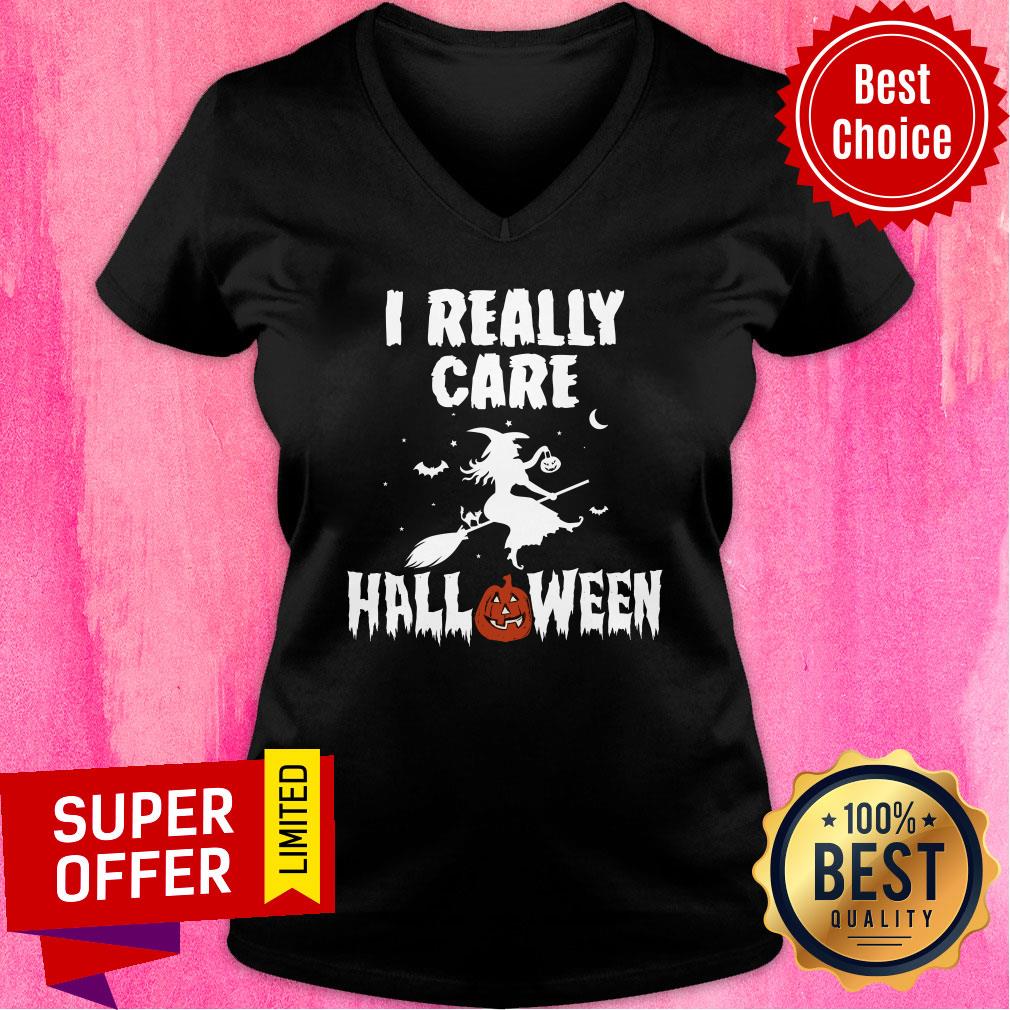 I Really Care Witch Halloween Shirt - Image 3