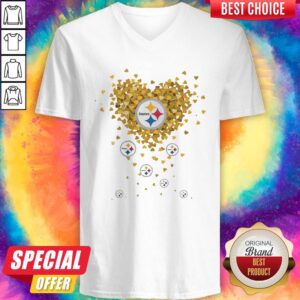 Alternative view of Love Pittsburgh Steelers Football Hearts Shirt
