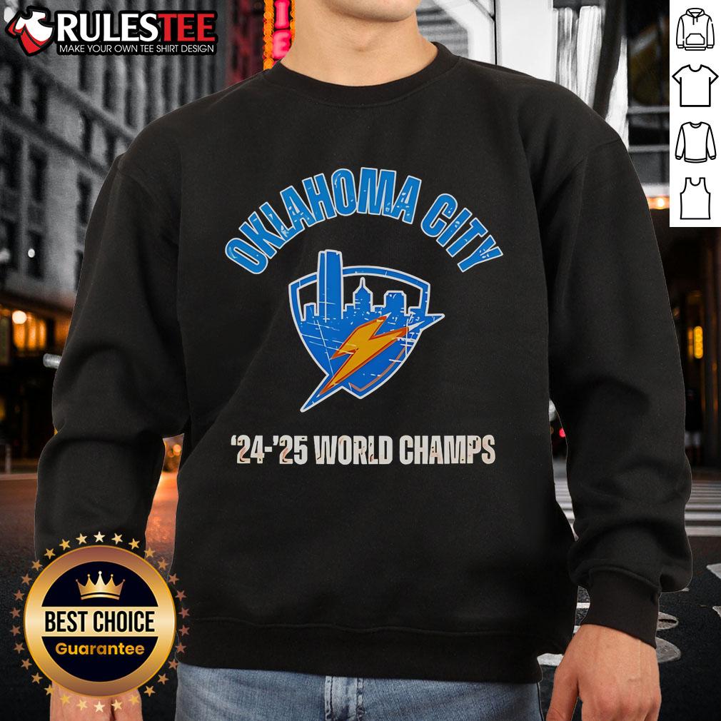 Awesome Thunder Champs 2025 OKC Basketball World Championship Locker Room T-Shirt - Image 5