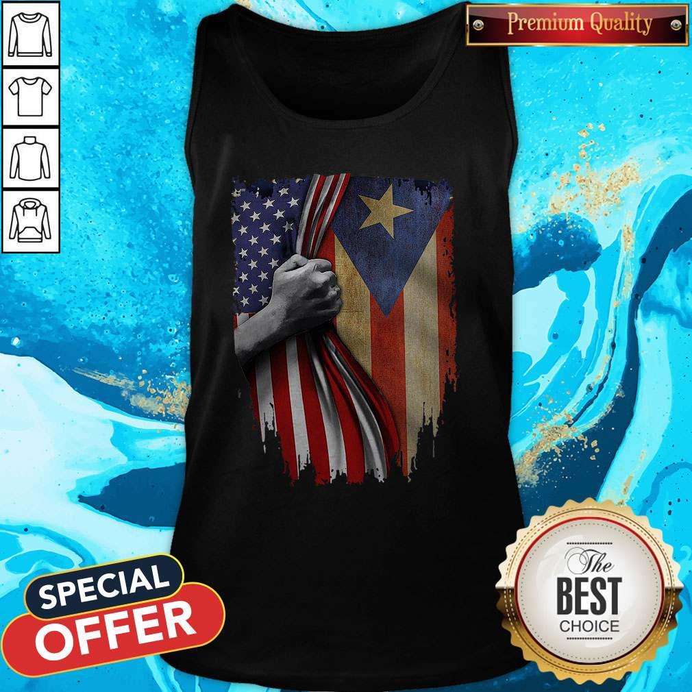 Funny Puerto Rico American Flag Shirt - Image 2
