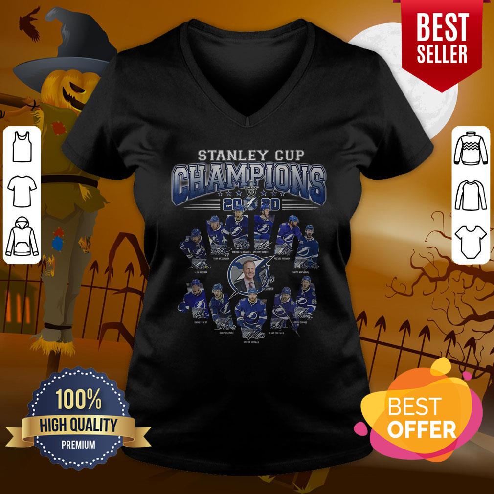 Premium Stanley Cup Champions 2020 Signatures Shirt - Image 2