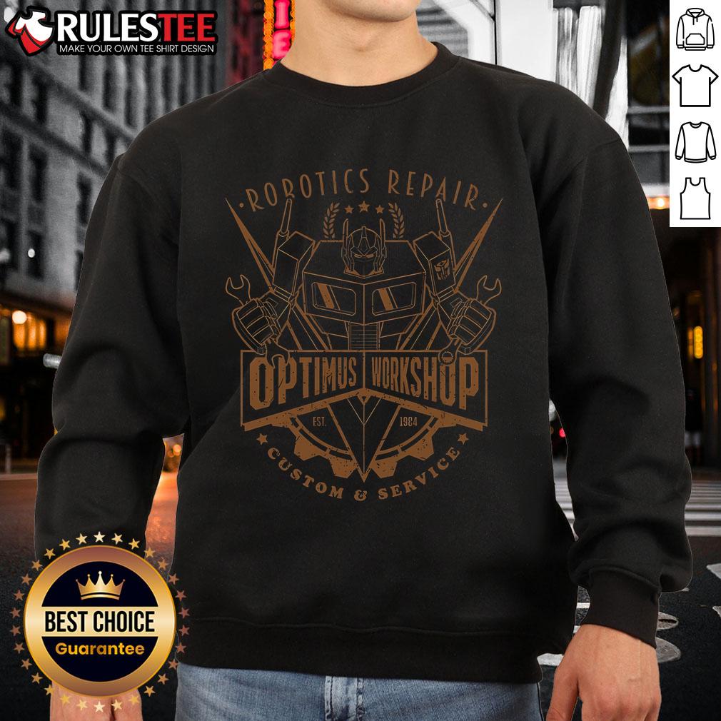 Awesome Robotics Repair Optimus Workshop Custom & Service T-Shirt - Image 5