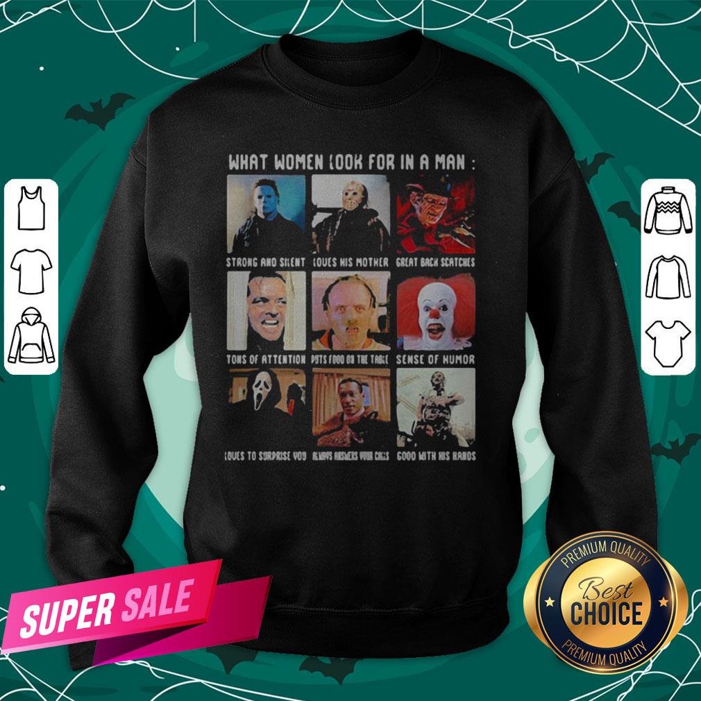 Halloween What Women Look For In A Man Strong And Silent Love His Mother Great Black Fathers Shirt - Image 4