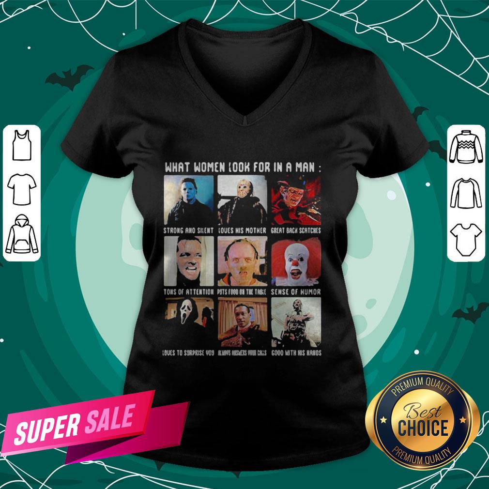 Halloween What Women Look For In A Man Strong And Silent Love His Mother Great Black Fathers Shirt - Image 2
