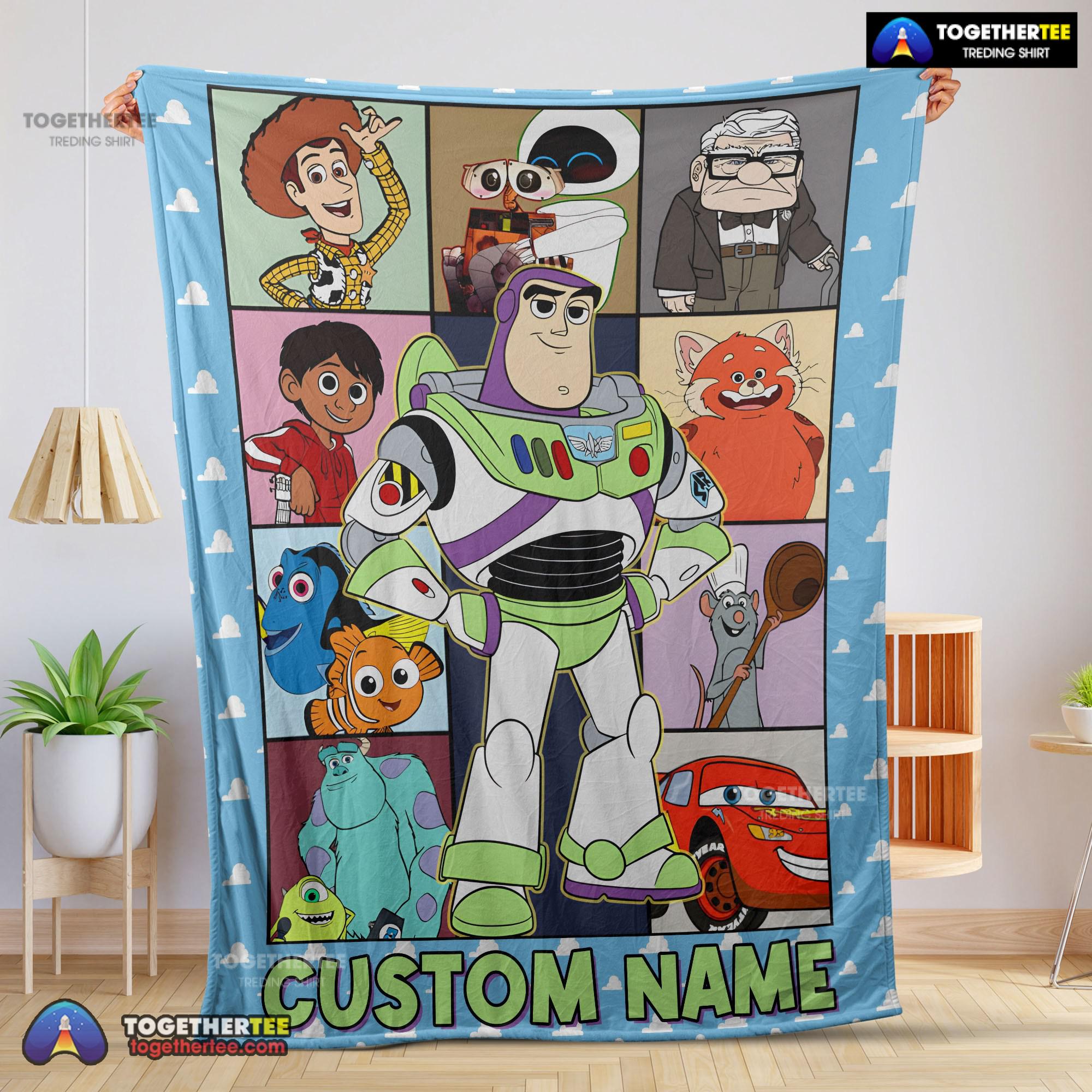 Official Disney Pixar Toy Story Buzz Lightyear With Friends Blanket Fleece Customized Blanket