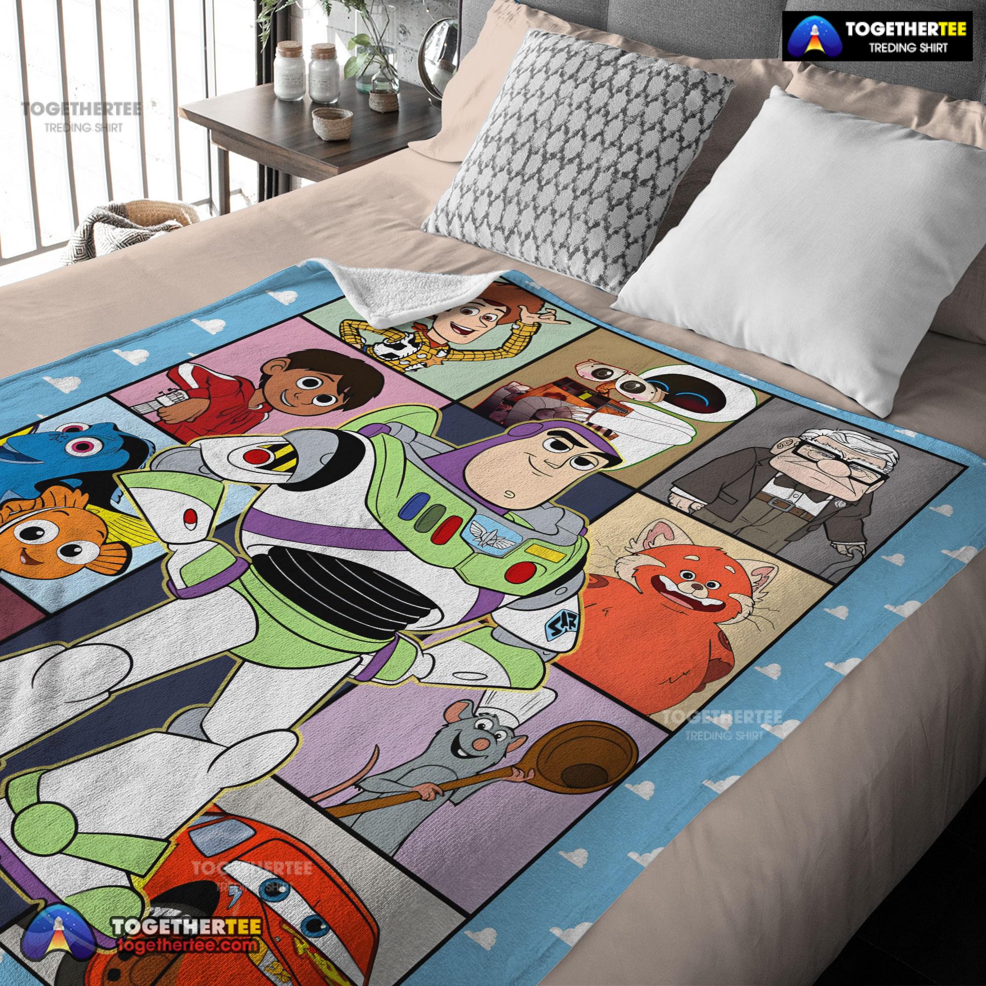 Official Disney Pixar Toy Story Buzz Lightyear With Friends Blanket Fleece Customized Blanket - Image 3