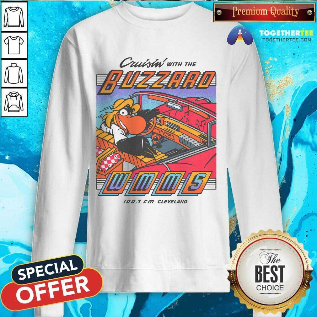 Awesome WMMS Cruisin With The Buzzard 100.7 Cleaveland T-Shirt - Image 5